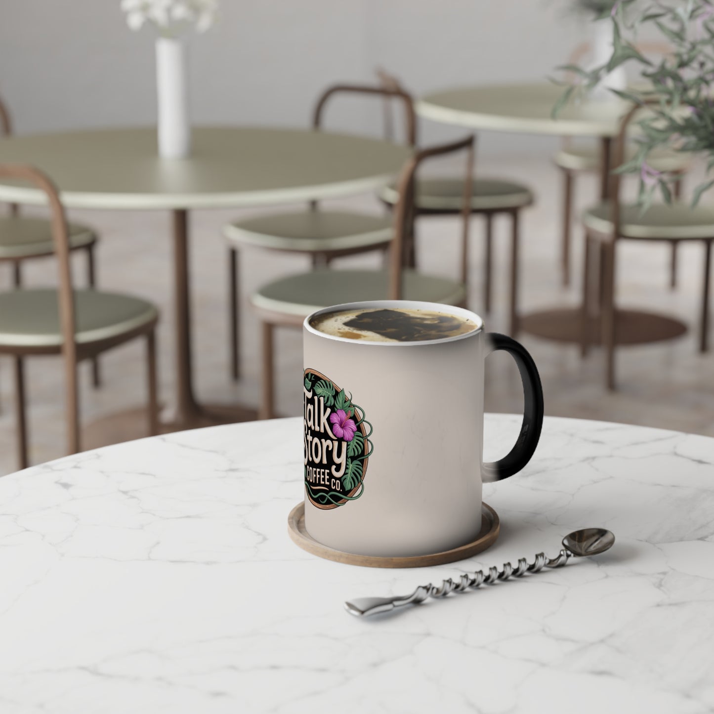 Color-Changing Mug — "Talk Story Coffee Co." Tropical Coffee Mug (11oz)