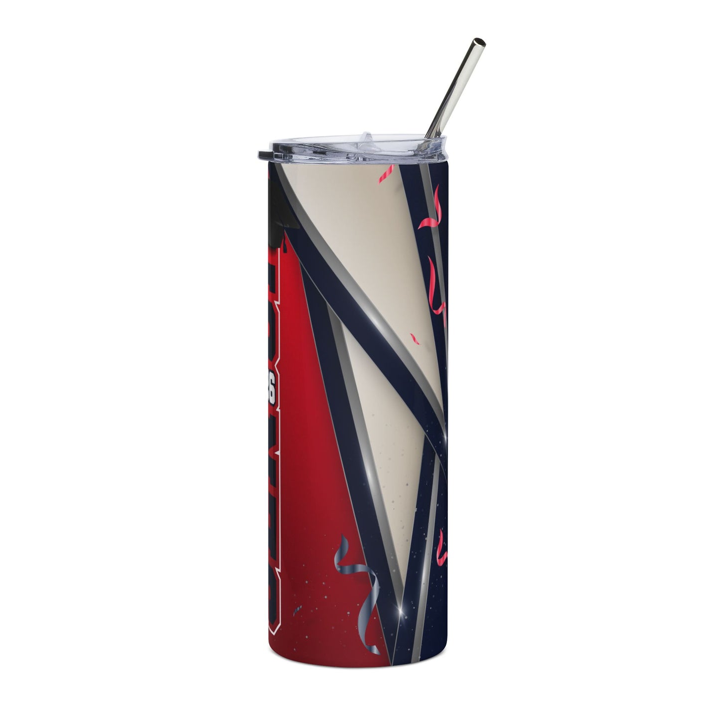20oz Stainless Tumbler — Senior 2026 Graduation Gift (Cap & Confetti Design)