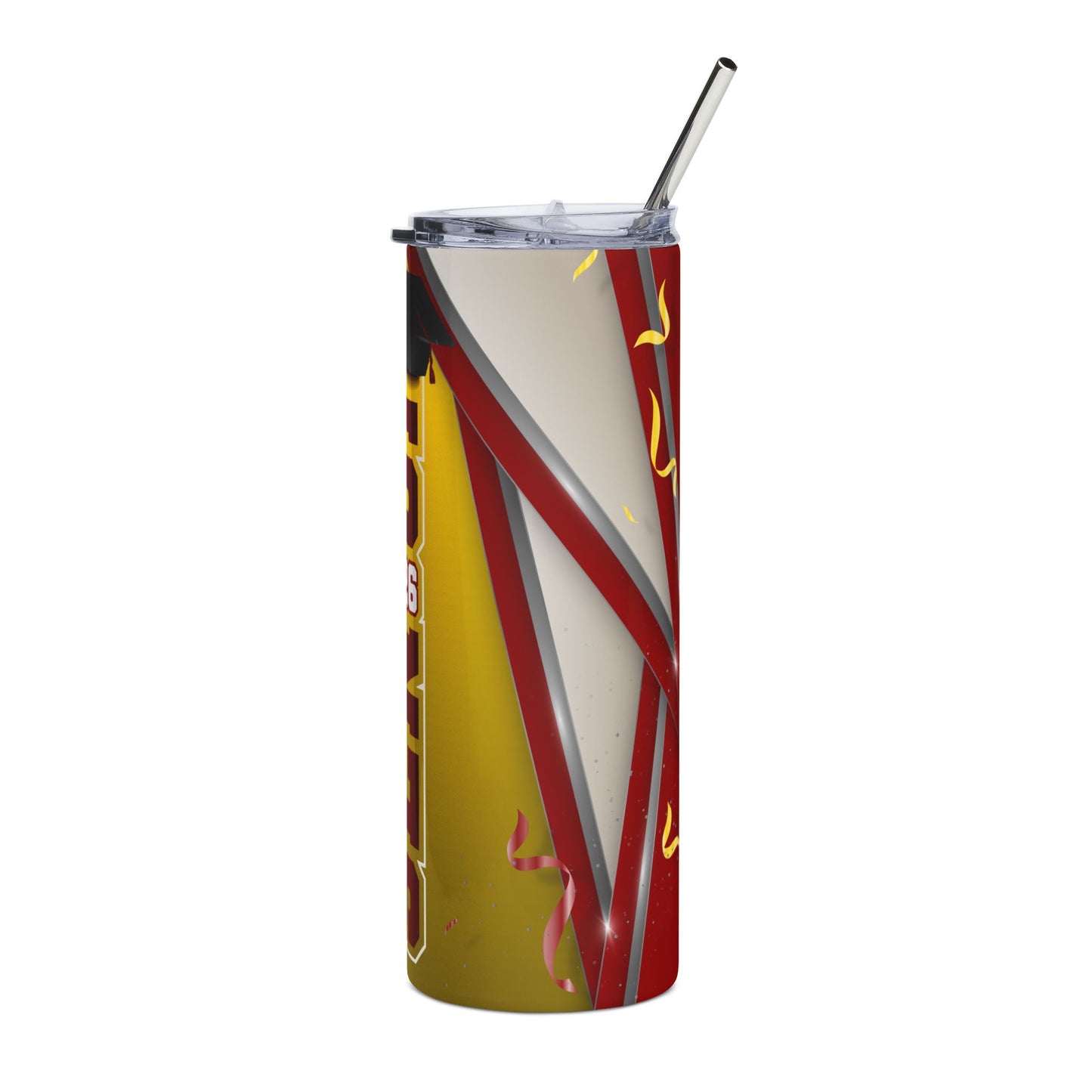 Senior 2026 Red/Gold Stainless Steel Tumbler – 20oz Graduation Travel Mug