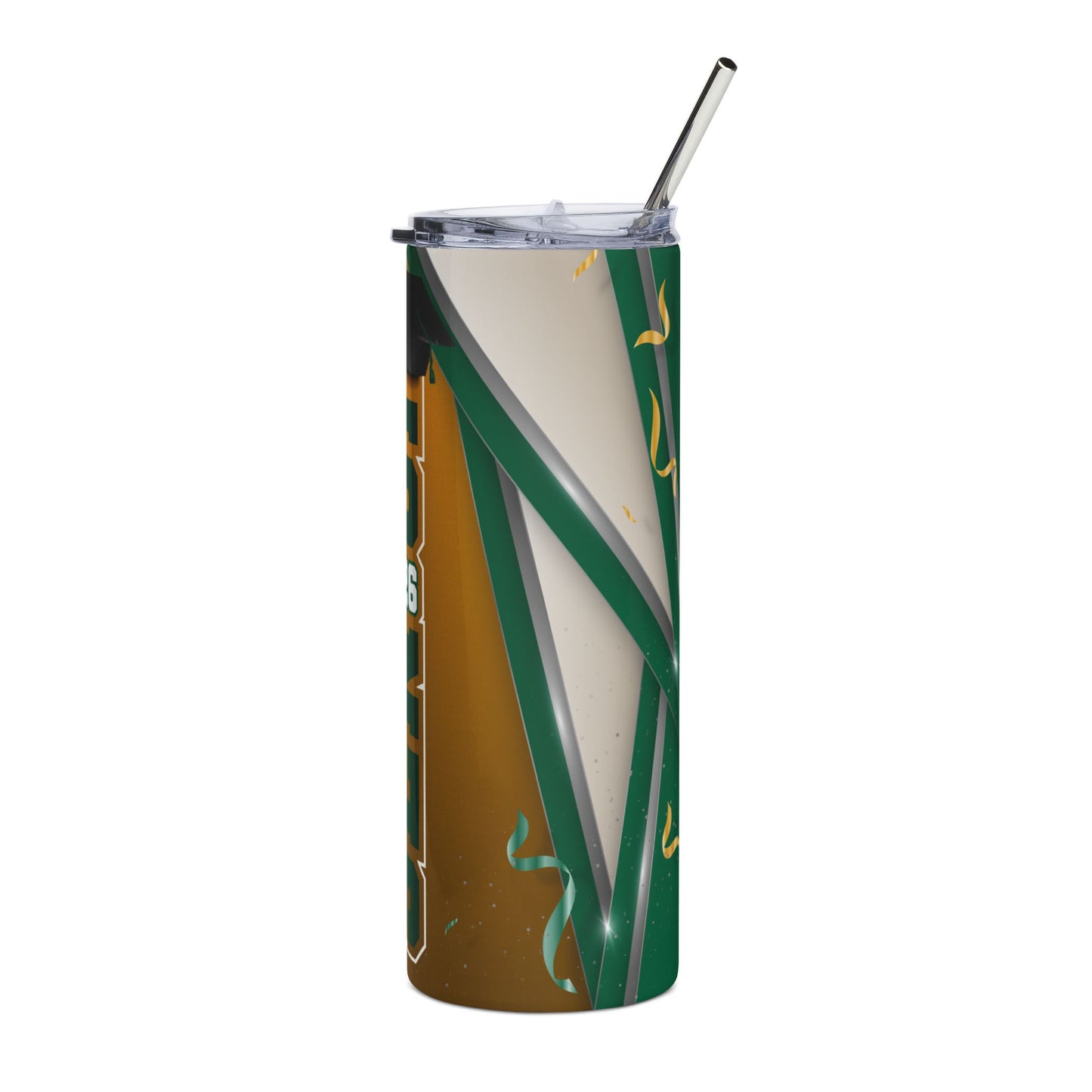 2026 Seniors Green/Gold Graduation Stainless Steel Tumbler - 20oz