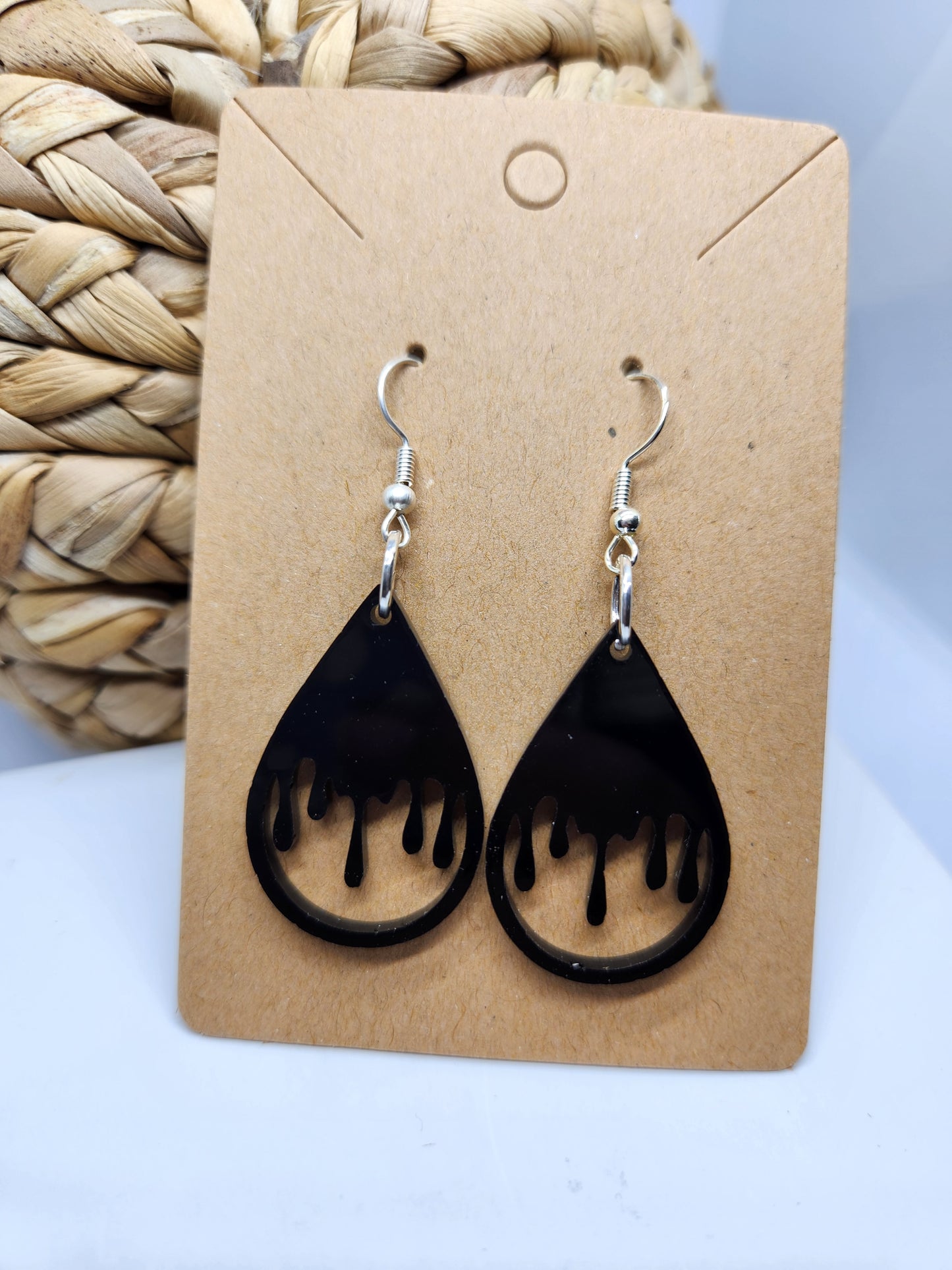 Halloween Earrings *Blood Drips* Teardrop Design