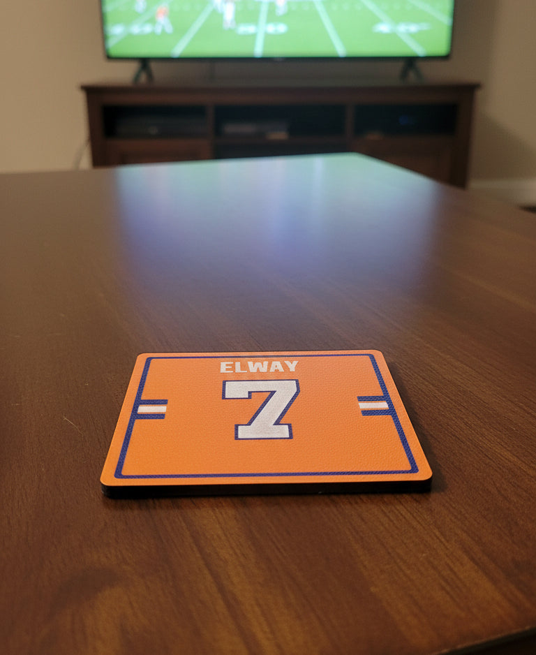 John Elway 3D Printed Coaster – Fan-Made Jersey #7 Drink Coaster