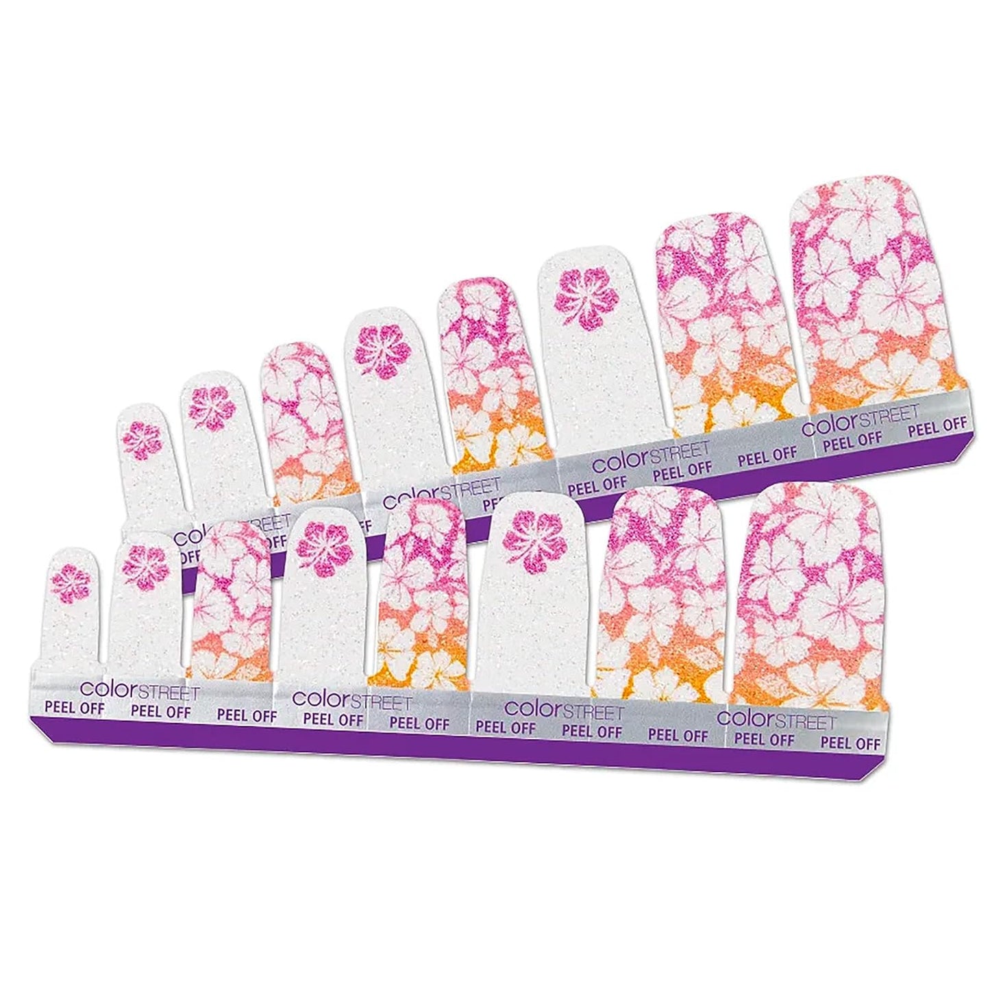 Color Street Pedicure Nail Strips Hibiscus Kiss