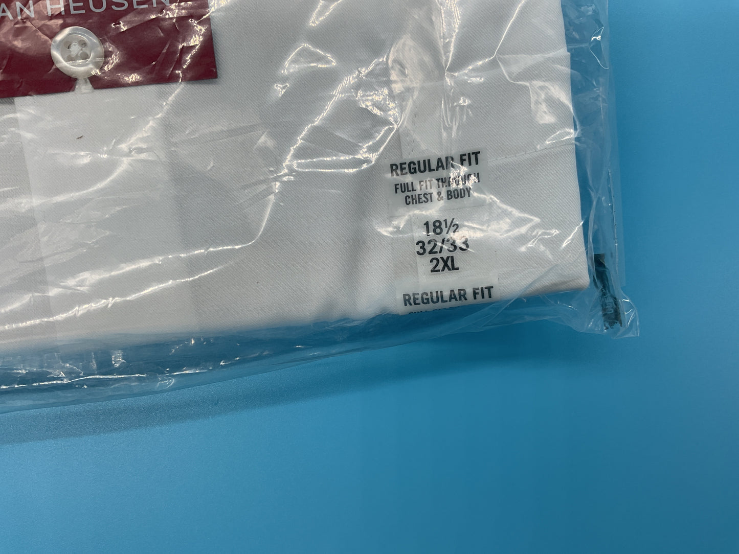 Van Heusen Flex Collar Mens Regular Fit Long Sleeve Dress Shirt 18 1/2” 32/32 2XL