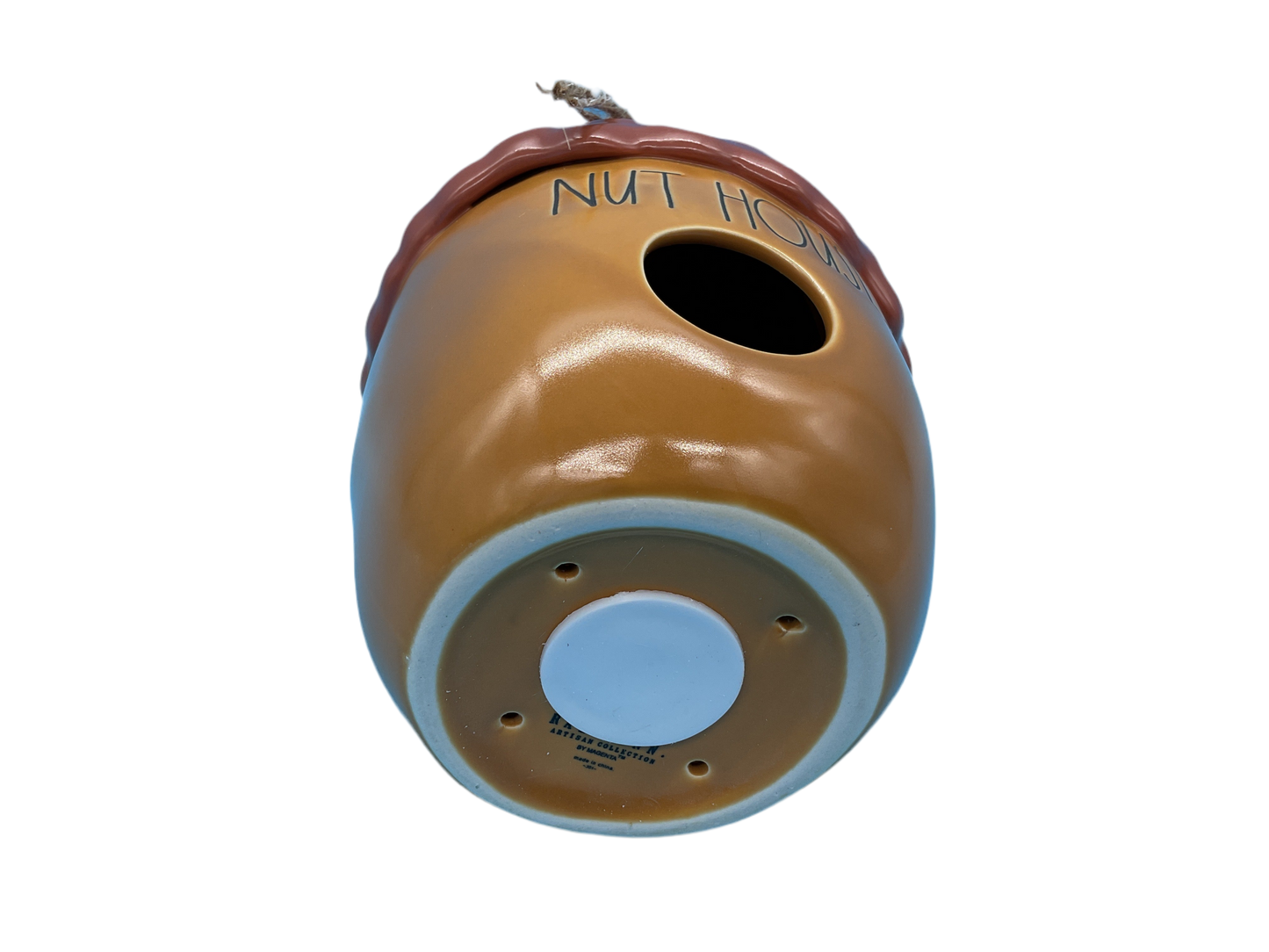 Rae Dunn Nut House Ceramic Birdhouse 7 Inch