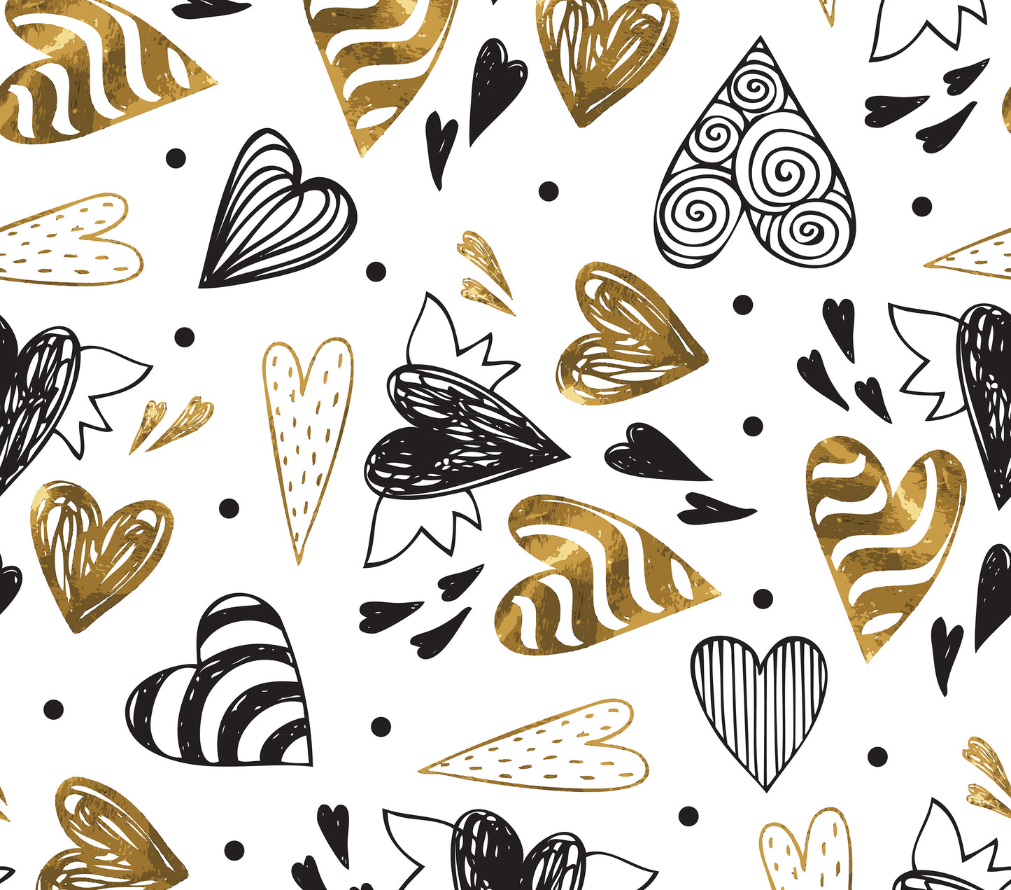 Black & Gold Hearts Design 20 oz. Tumbler