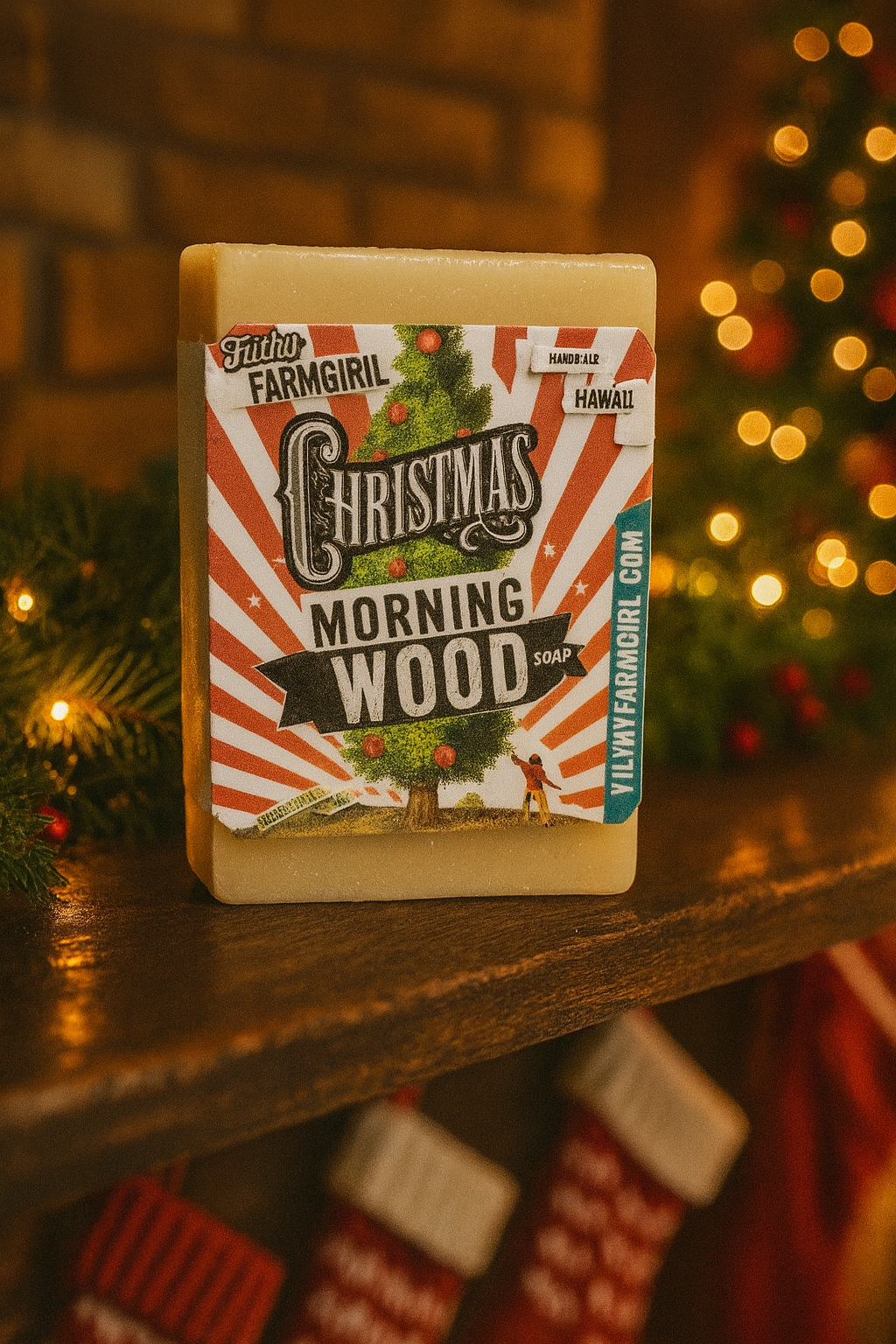 Filthy Farmgirl Christmas Morning Wood Soap 6.5 oz