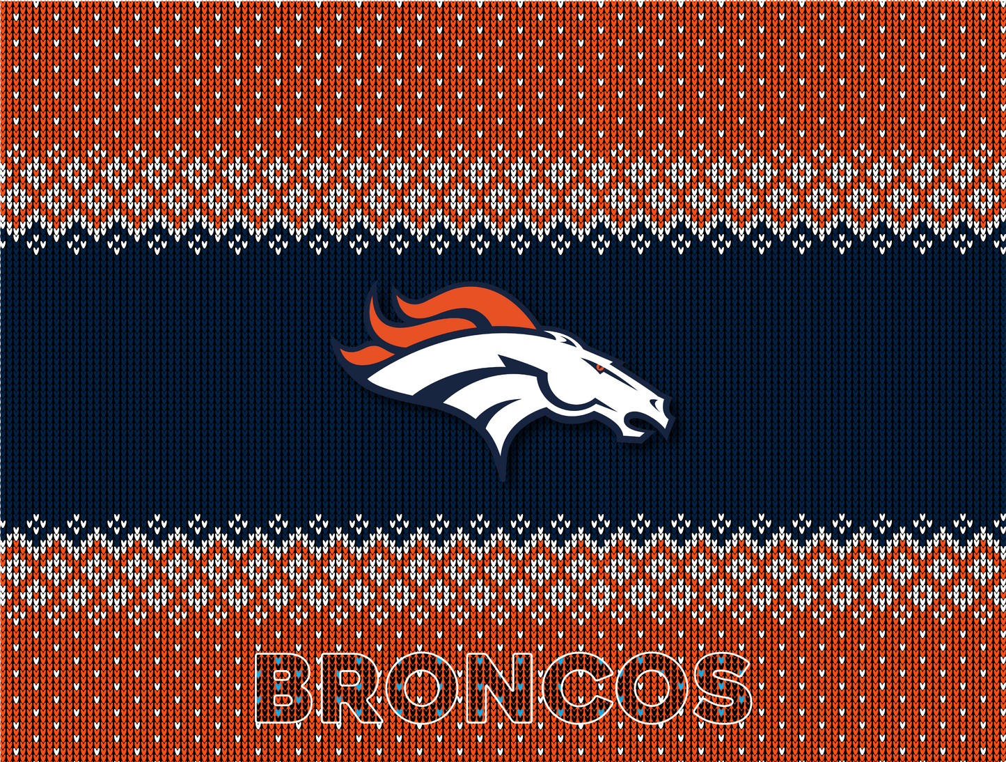 20oz Tumbler ~ Broncos Knitted Sweater