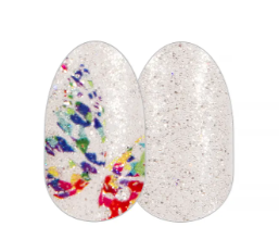 Color Street Infinite Hope Awareness Nail Strips – Glittery Snow White Butterfly Mani