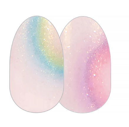 Color Street Awakened Aura Nail Strips – Shimmery Baby Pink Aura Gradient Mani