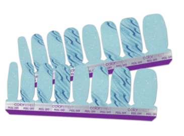 ColorStreet Nail Polish Strips – North Shore Baby Blue Glitter