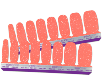 ColorStreet Nail Polish Strips – Mai Tai Neon Orange Glitter