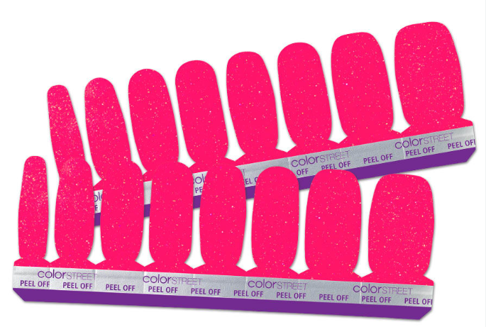 Color Street Nail Strips – Flora Flash (Neon Rose)
