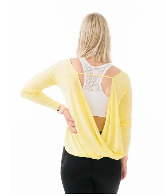 Zyia Active ~ Yellow Namaste long Sleeve T