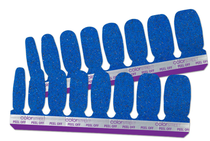 Color Street Nail Strips Charmeuse Blues Cobalt Glitter