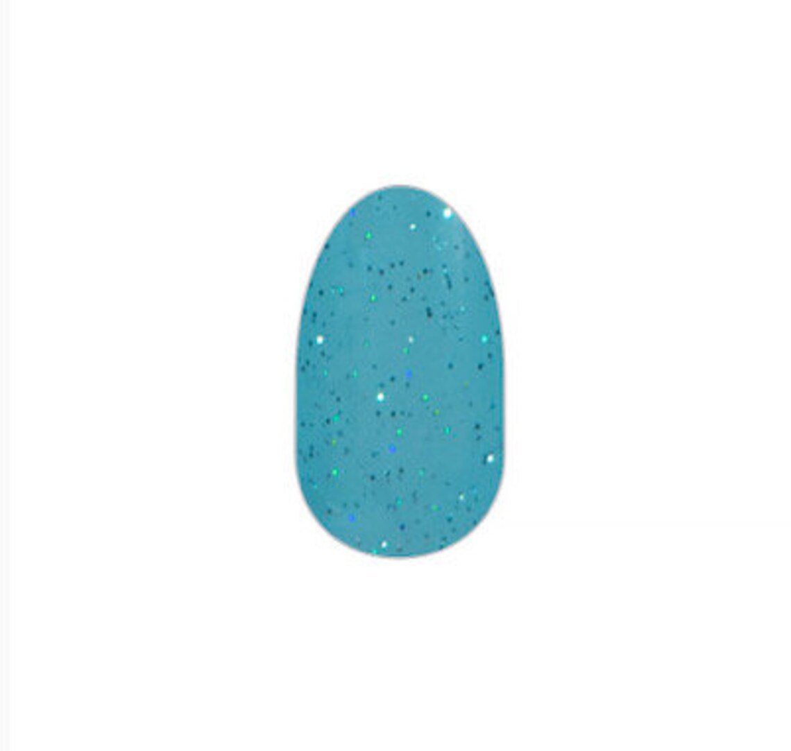 Color Street Blueberry Blast Nail Strips – Sheer Berry Blue Jelly Glitter Mani