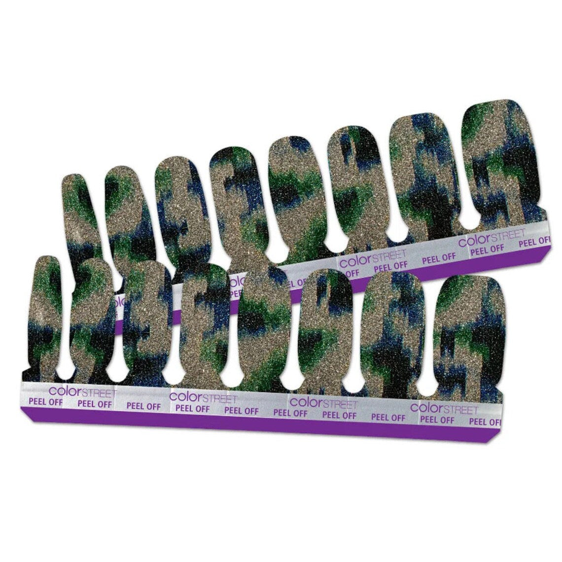 Color Street Runway Lame Nail Strips – Abstract on Pale Gold