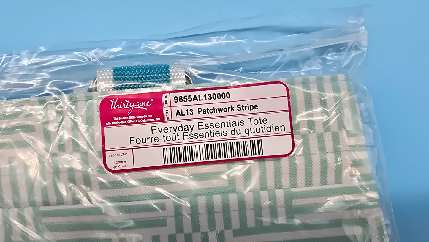 Thirty-One Gifts Everyday Essentials Tote *Patchwork Stripe*