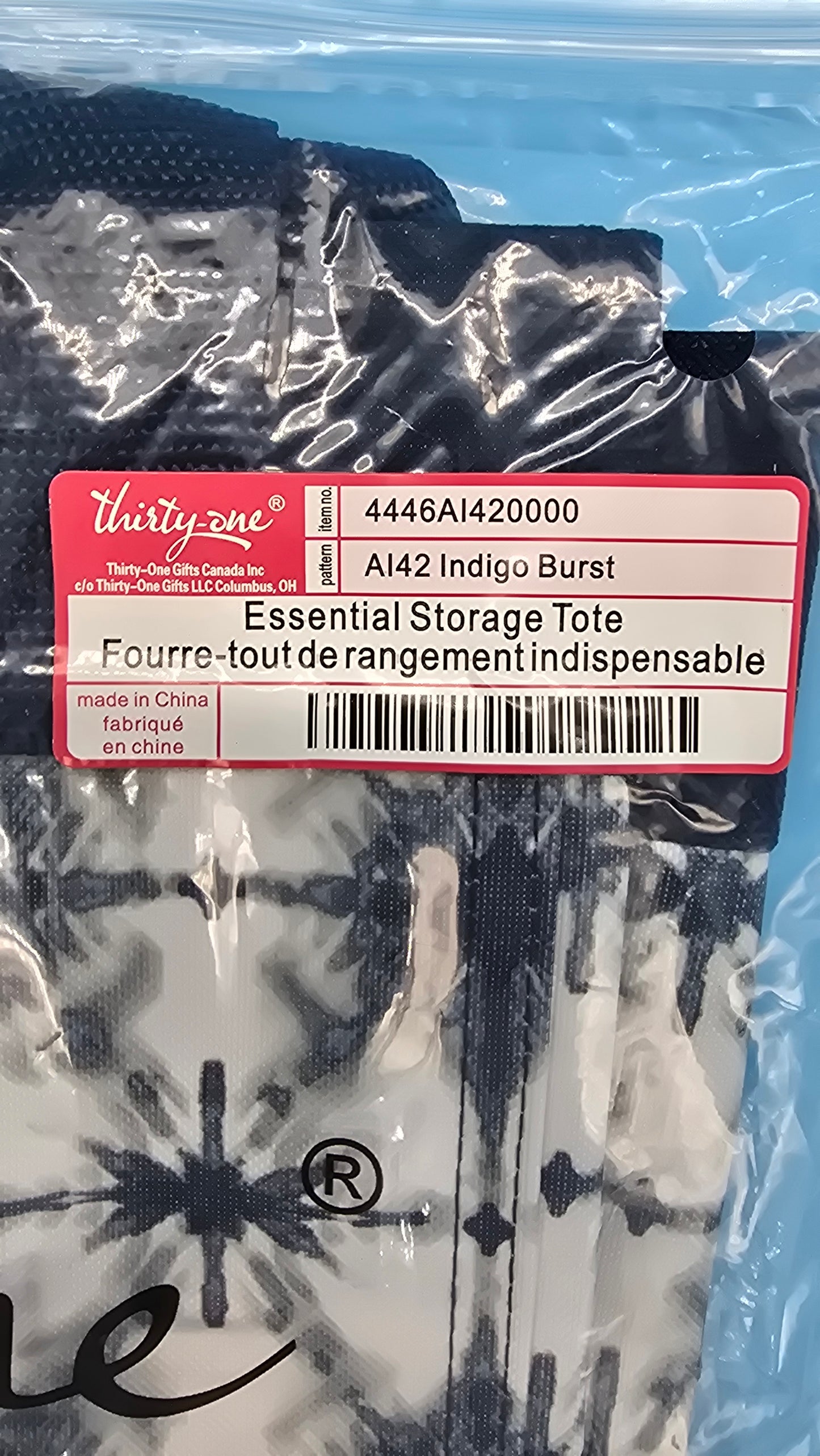 Thirty-One Gifts Essential Storage Tote *Indigo Burst*