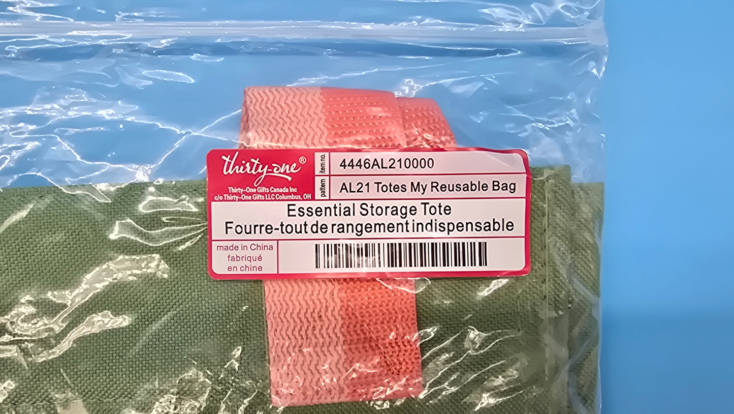 Thirty-One Gifts Essential Storage Tote *Totes My Reusable Bag*