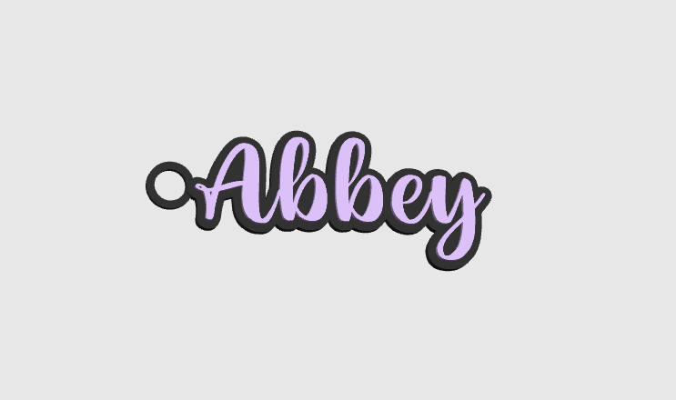 Custom 3D printed Name Keychain