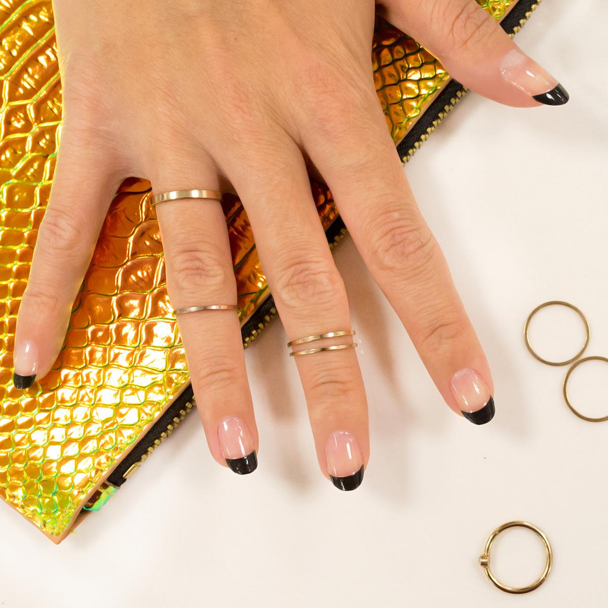 Color Street Nail Strips | French Manicure | Gotham Night | Real Polish | Easy Apply