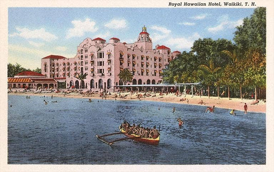 Royal Hawaiian Hotel, Waikiki - Vintage Image, Postcard
