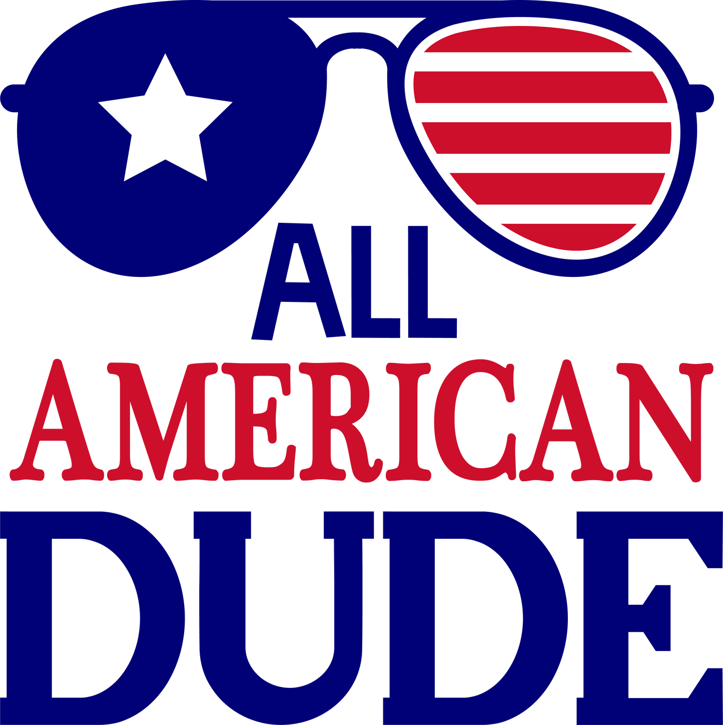 All American Dude 4th of July Crew neck T-Shirt