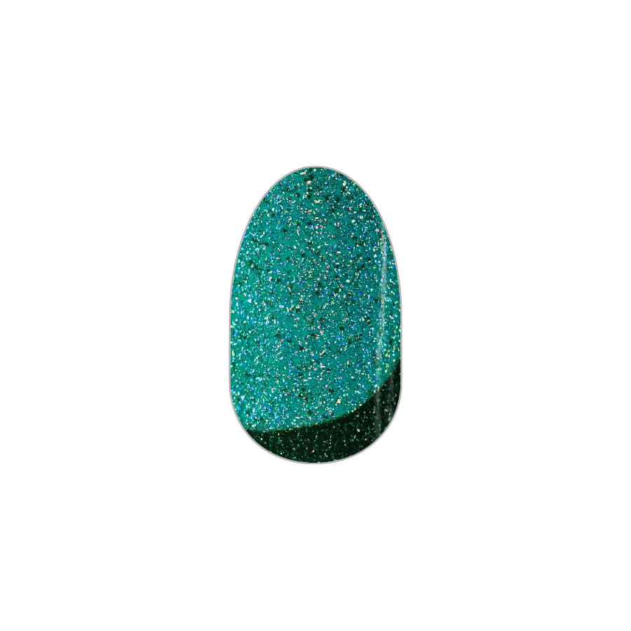 Color Street Feeling Pine Nail Strips Emerald Green Glitter Real Polish