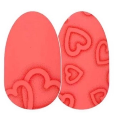 Color Street Heartthrob Nail Strips Coral Hearts Real Polish