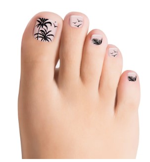 Color Street Nail Strips | Pedicure - Palm Down | Real Polish | Easy Apply