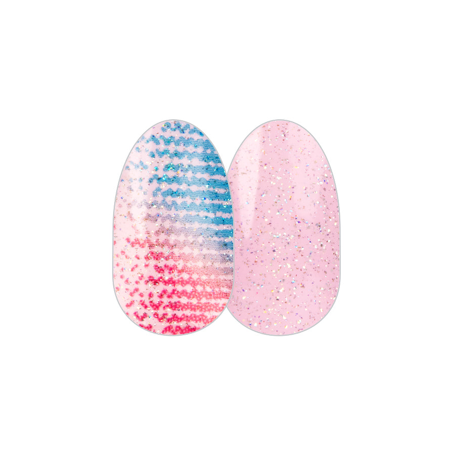 Color Street Sound Waves Nail Strips Pink Blue Audio Spectrum