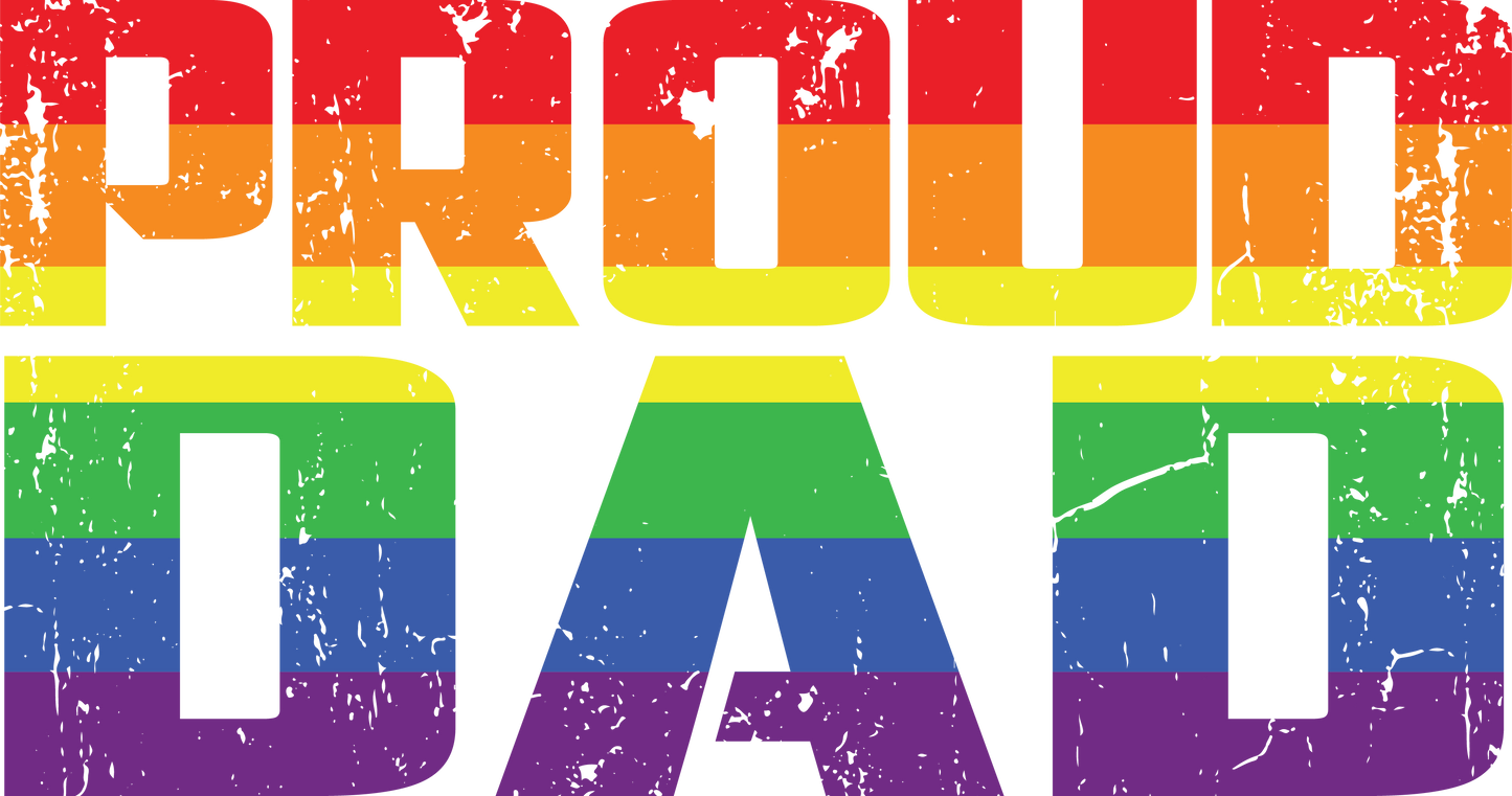 White Proud Dad Pride Hoodie