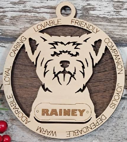 Customizable Yorkshire Terrier Ornament