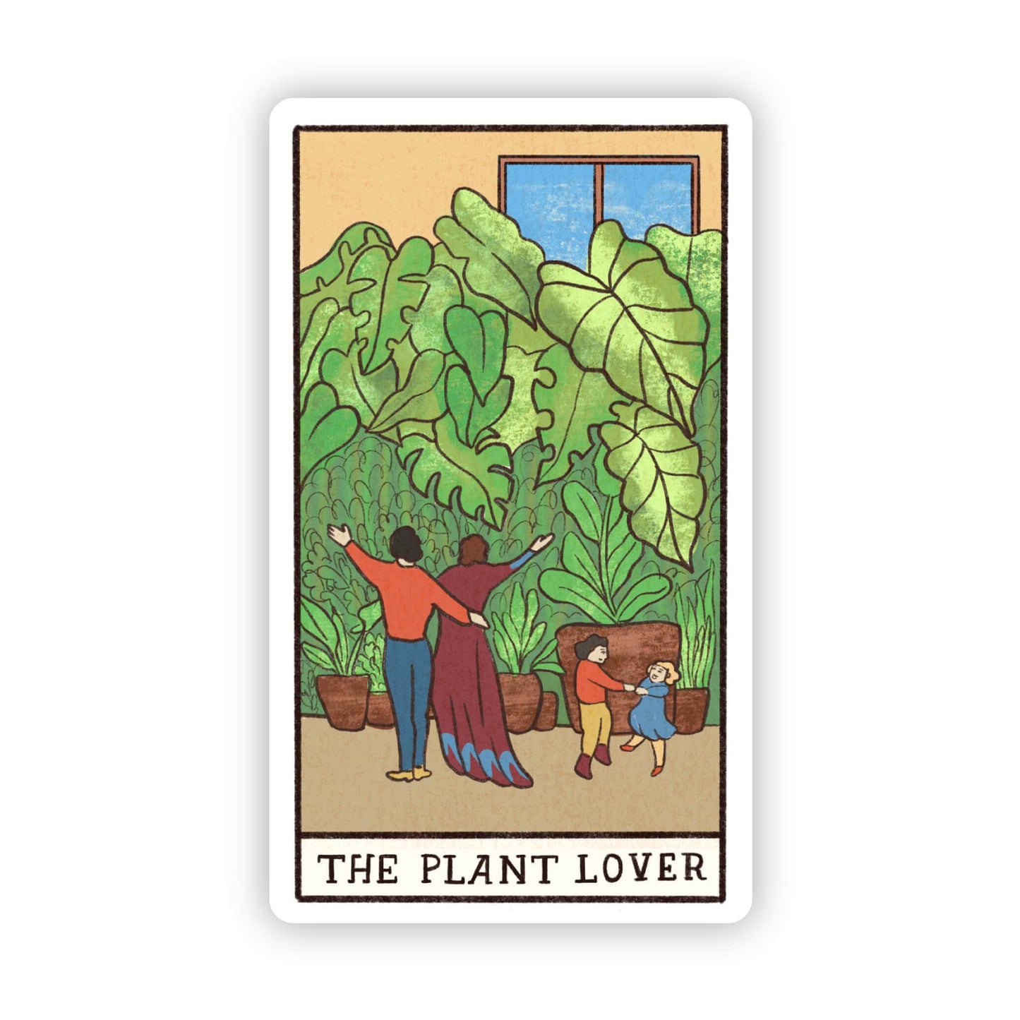 Big Moods | "The Plant Lover" Tarot Card | Sticker | Ohana Underground
