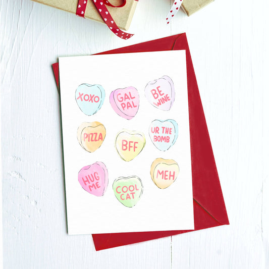 Galentine Card - Candy Hearts