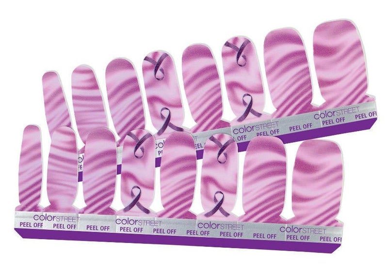 Color Street Nail Strips | Awareness Shade - Brave and Beautiful | Real Polish | Easy Apply