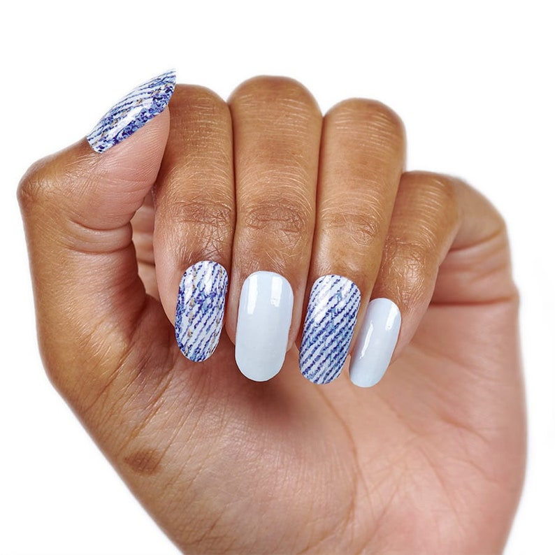 Color Street Nail Strips | Blue Jean Baby | Real Polish | Easy Apply