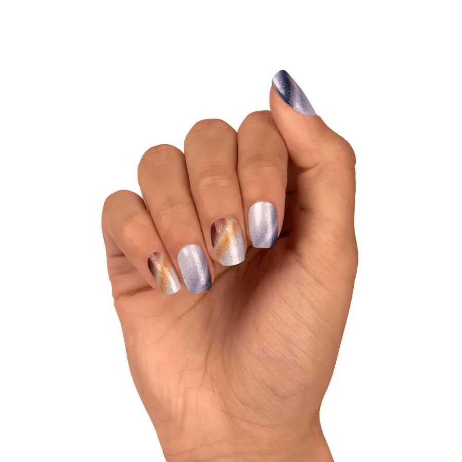Color Street Rings of Saturn FDG442 Silver Glitter Cosmic Nail Strips