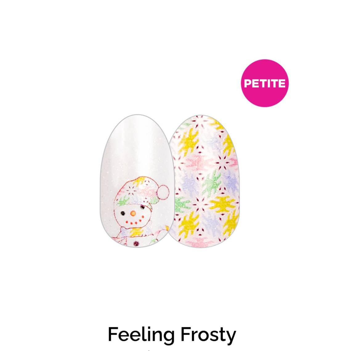 Color Street Feeling Frosty Petite FDS655 Snowman Shimmer Nail Strips