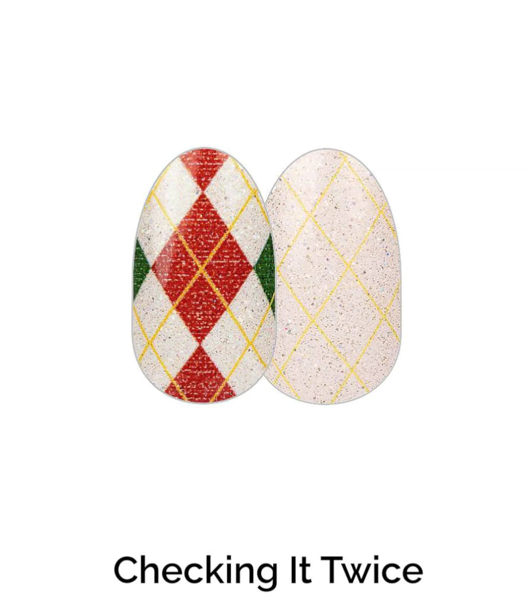 Color Street Nail Strips | Checking it Twice | Real Polish | Easy Apply |