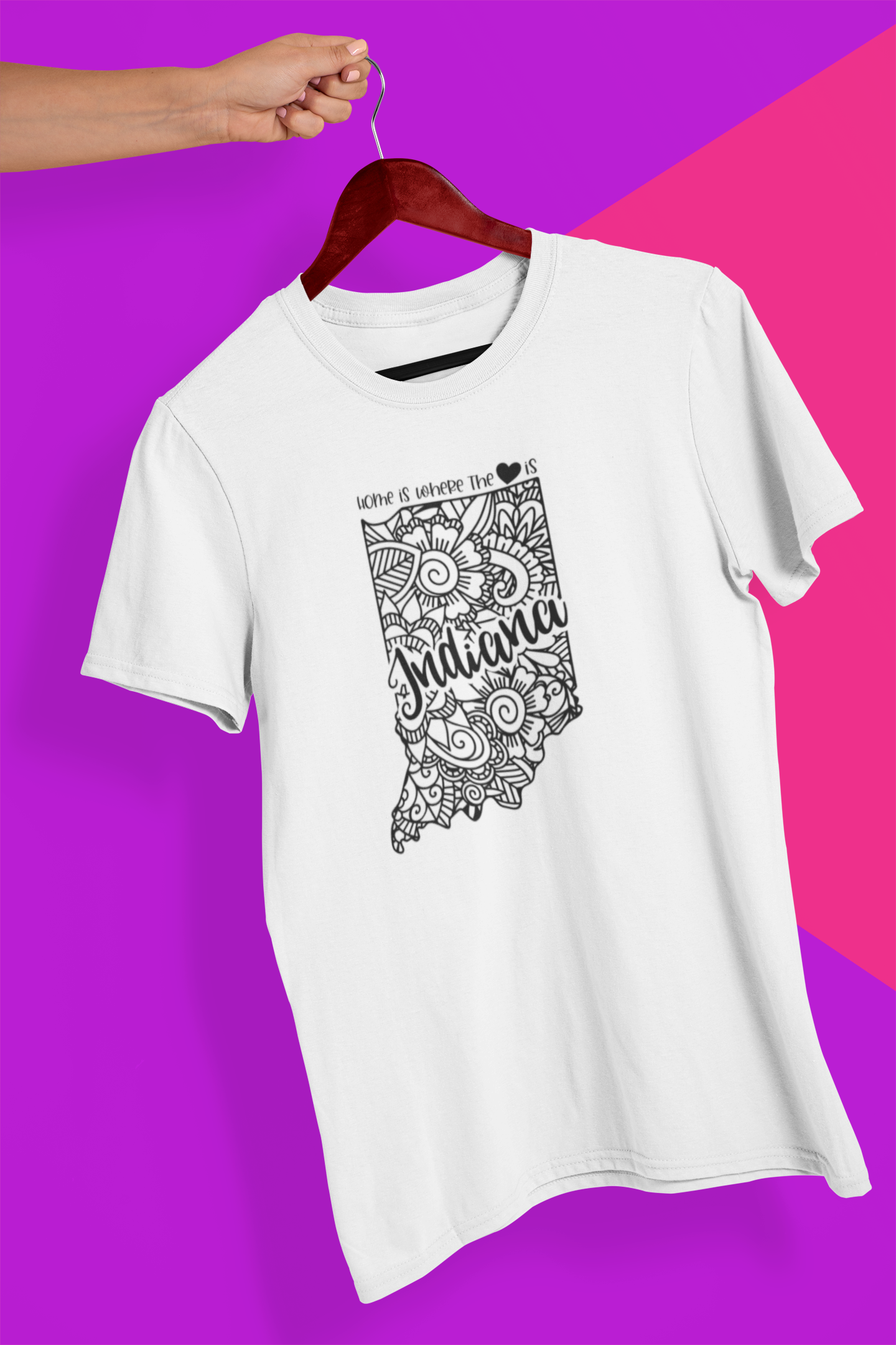 Indiana Mandala Crew Neck T-Shirt