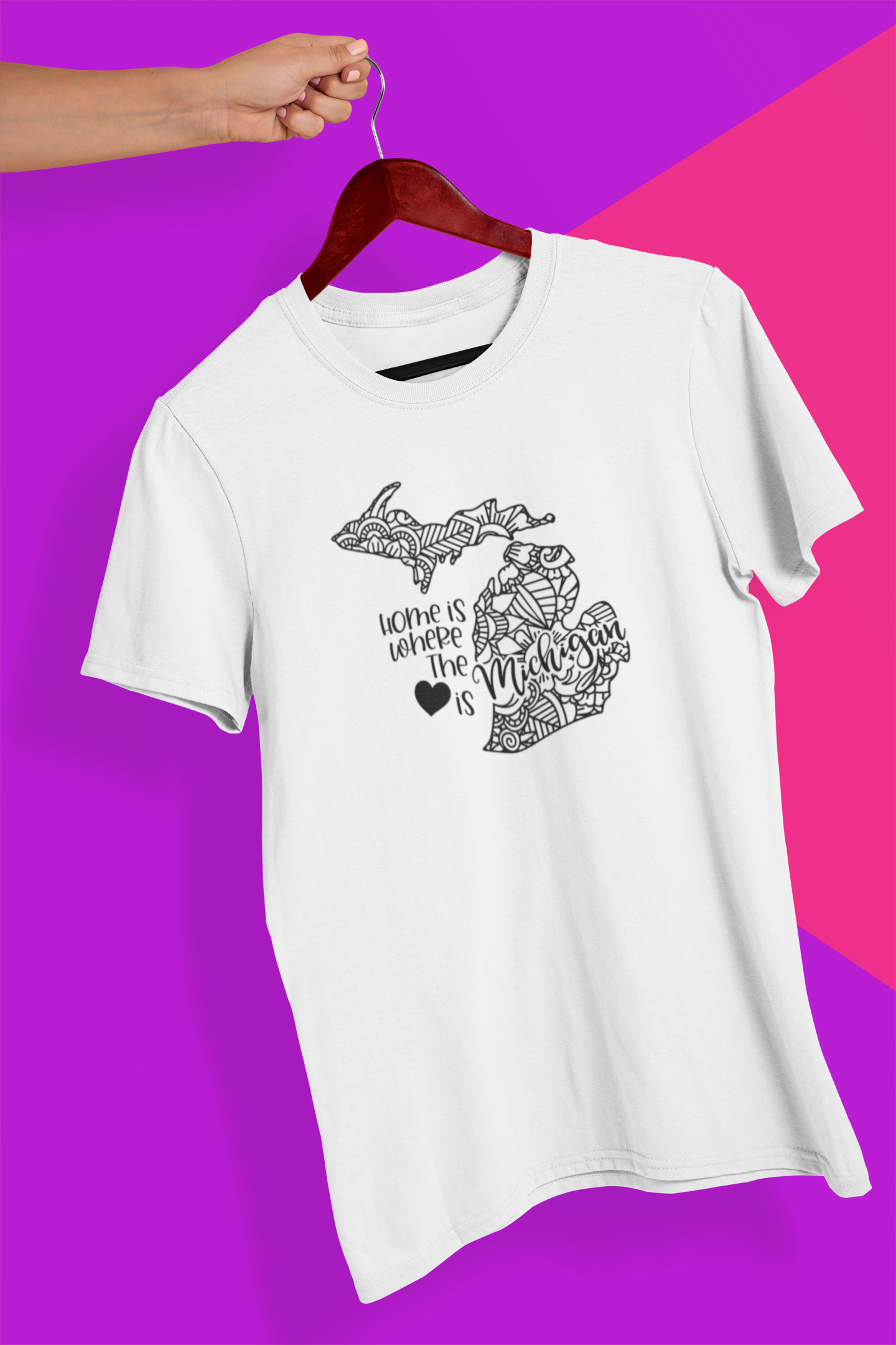 Michigan Mandala Crew Neck T-Shirt