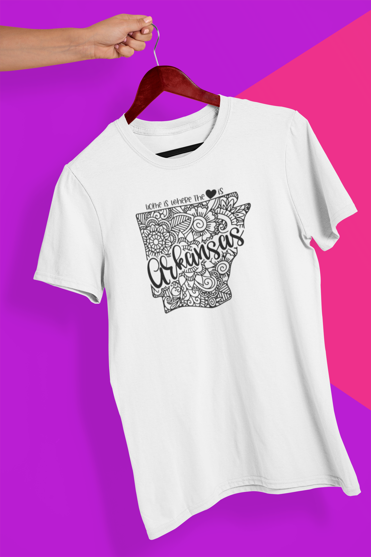 Arkansas Mandala Crew Neck T-Shirt