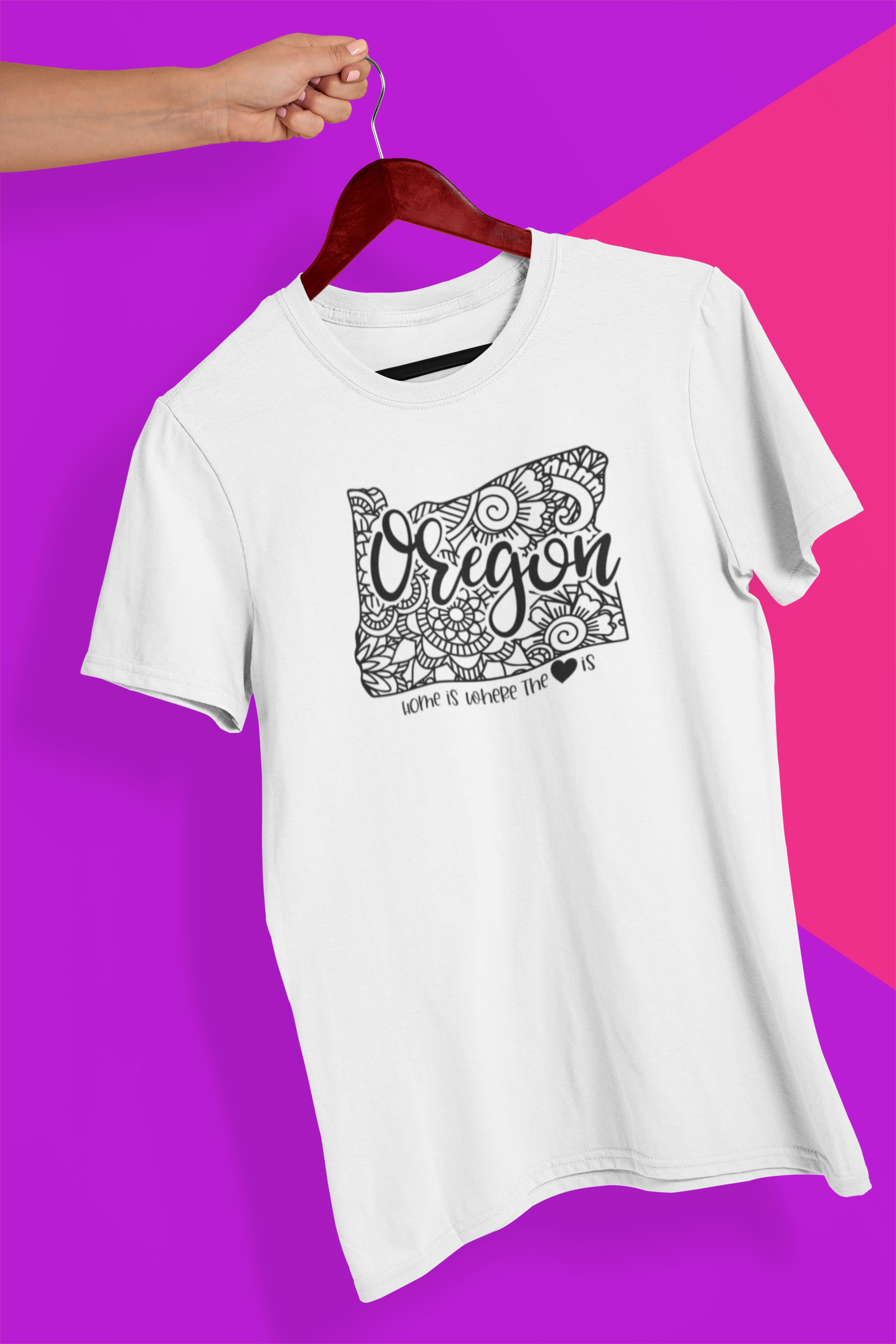 Oregon Mandala Crew Neck T-Shirt