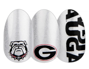 Color Street Collegiate University of Georgia Nail Strips Red Black Gold
