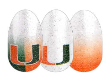 Color Street Nail Strips | Collegiate | University of Miami | Real Polish | Easy Apply