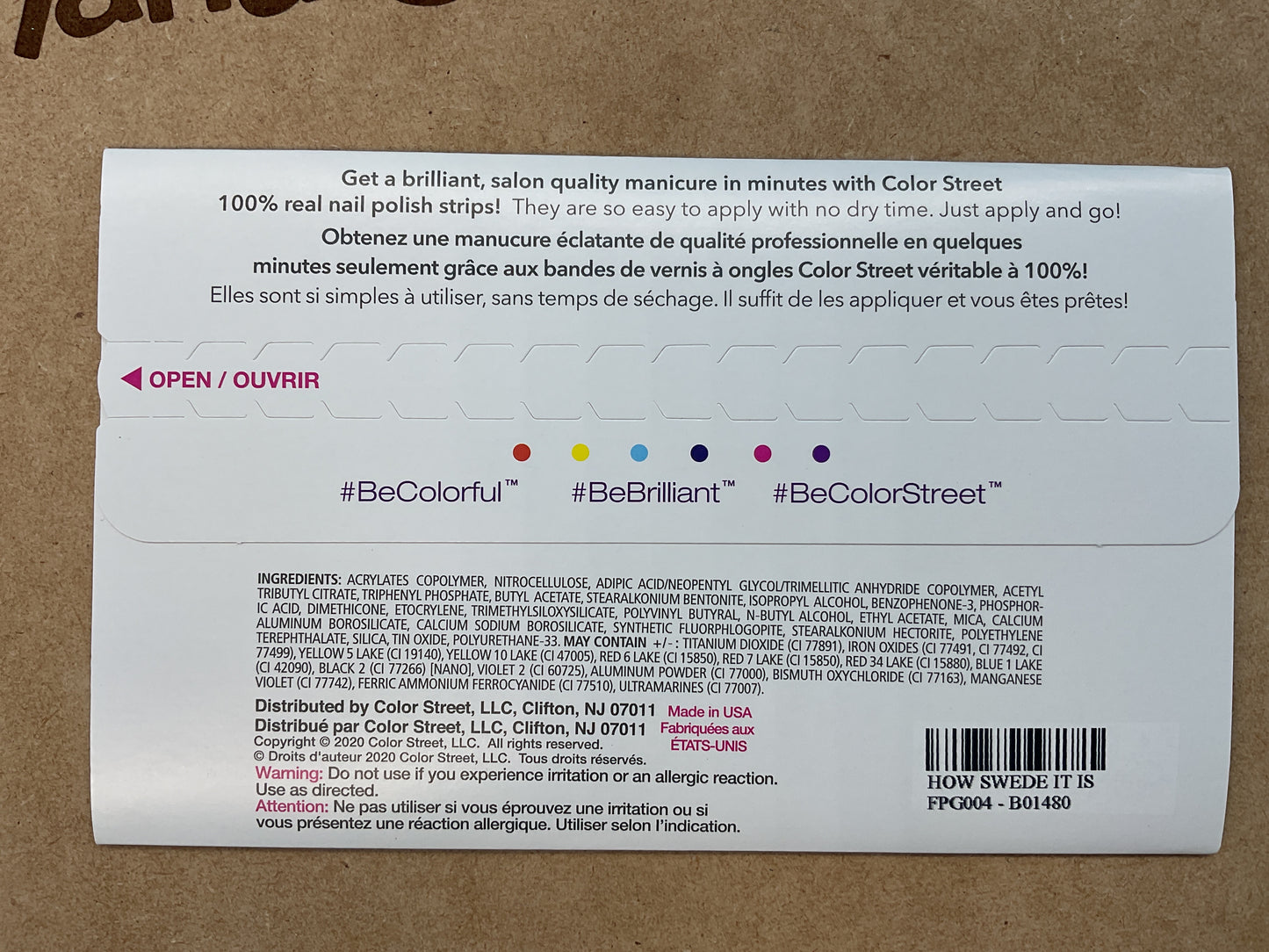 Color Street Nail Strips | Pedicure | How Swede It Is | Real Polish | Easy Apply