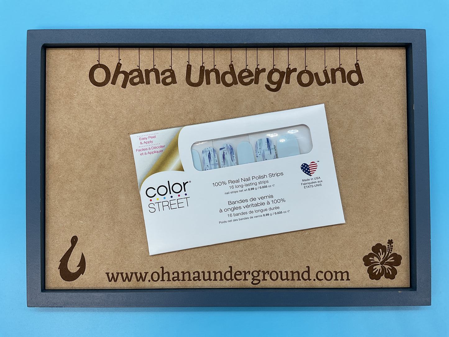 Color Street Feeling Paint Nail Strips FDC302 Blue Brushstroke NIP