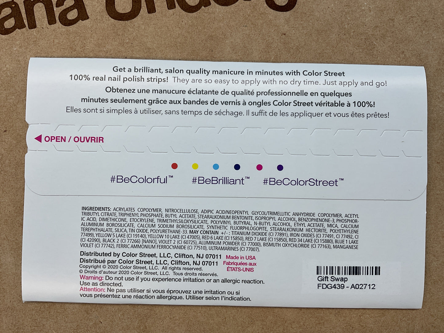 Color Street Nail Strips | Gift Swap | Real Polish | Easy Apply |